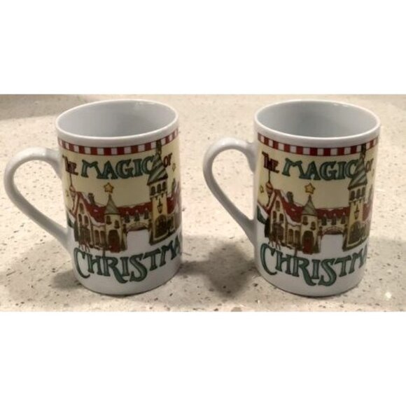 Mary Engelbreit Magic Of Christmas Mug Set of 2 Pristing 2001 Vintage - Picture 2 of 6